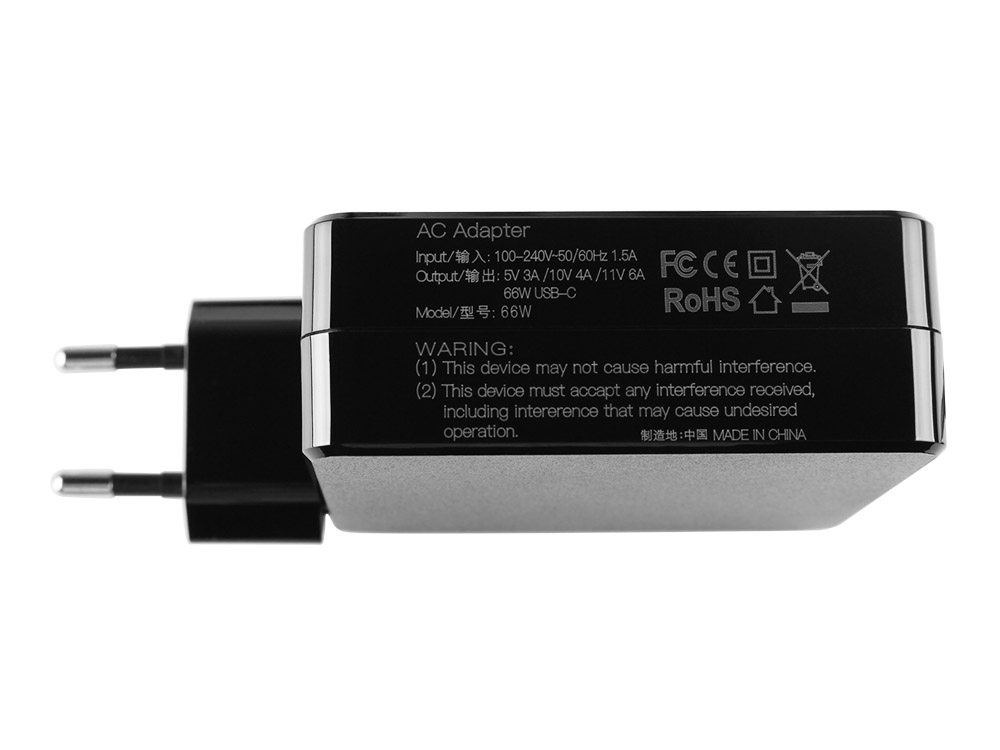 66W USB-C Type-C Snabbladdare Kompatibel med NOH-NX9 NOH-AN00 AC Adapter