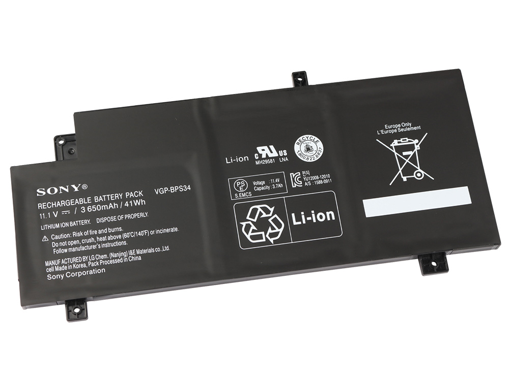 41Whr 3650mAh Sony Vaio SVF14A15CXS Original Batterier