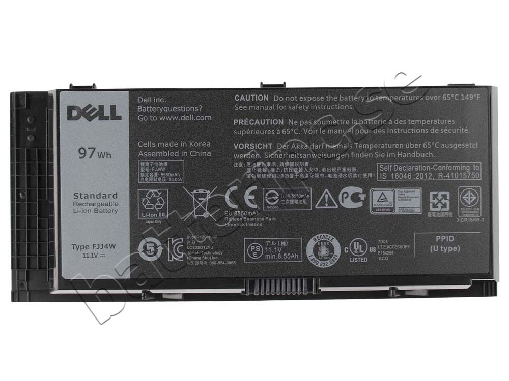 Original Batterier Dell T3NT1 T4DTX TN1K5 97Wh