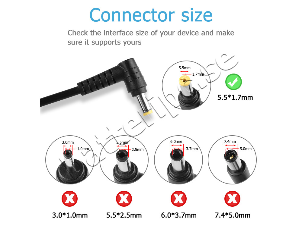 Original 65W AC Adapter Laddare Gateway NV570P20u