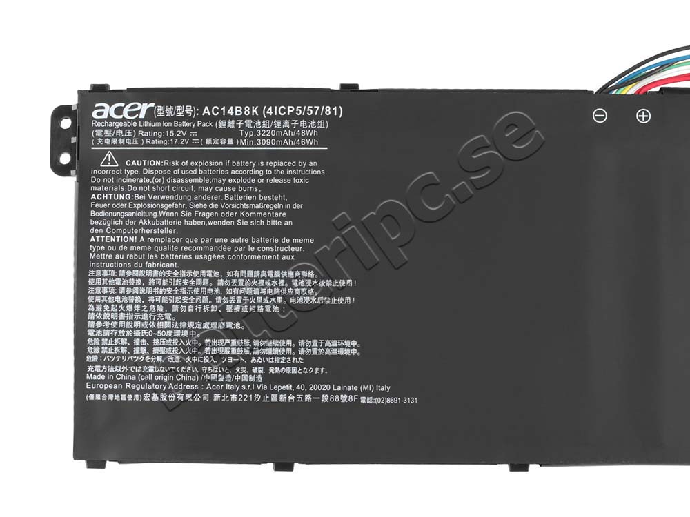 3220mAh 48Wh Batterier Acer Nitro 5 AN515-52-55B9