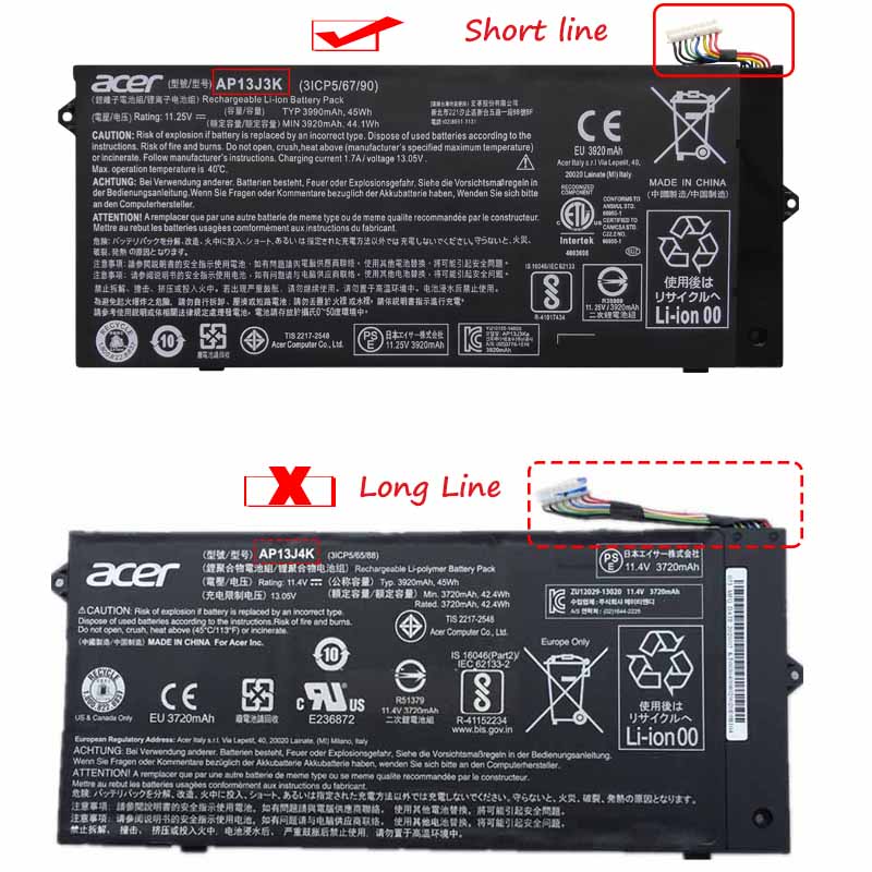 3990mAh 45Wh Batterier Acer Chromebook 15 CB3-532-108H