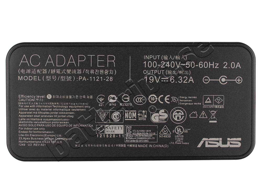 Original 120W Asus FX505D PX505D FX705D AC Adapter Laddare