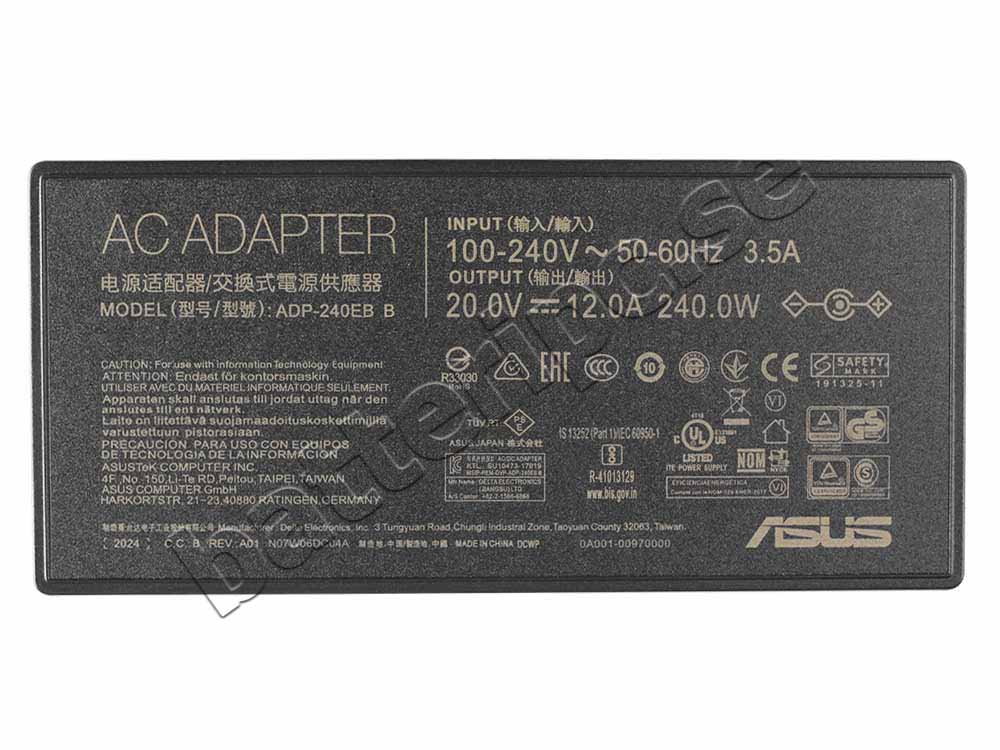 Original 240W Asus ADP-240EB B ADP-240EB BA(6.0mm*3.7mm) AC Adapter Laddare