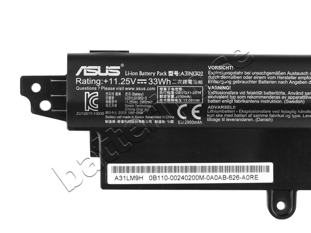 33Whr Asus VivoBook F200MA-CT063H F200MA-CT064H Original Batterier