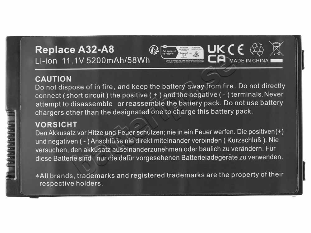 4800mAh 49Wh Batterier Asus 90-NF51B1000Y