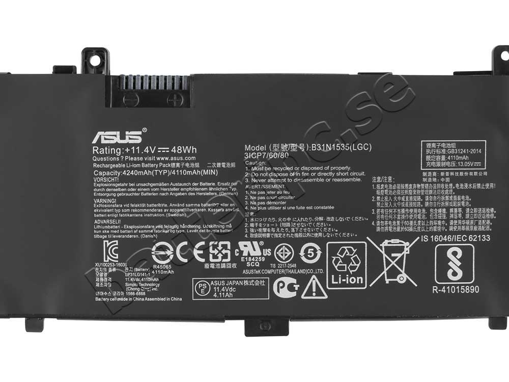 48Wh 4110mAh Original Batterier för Asus Zenbook UX310UA-FB038T