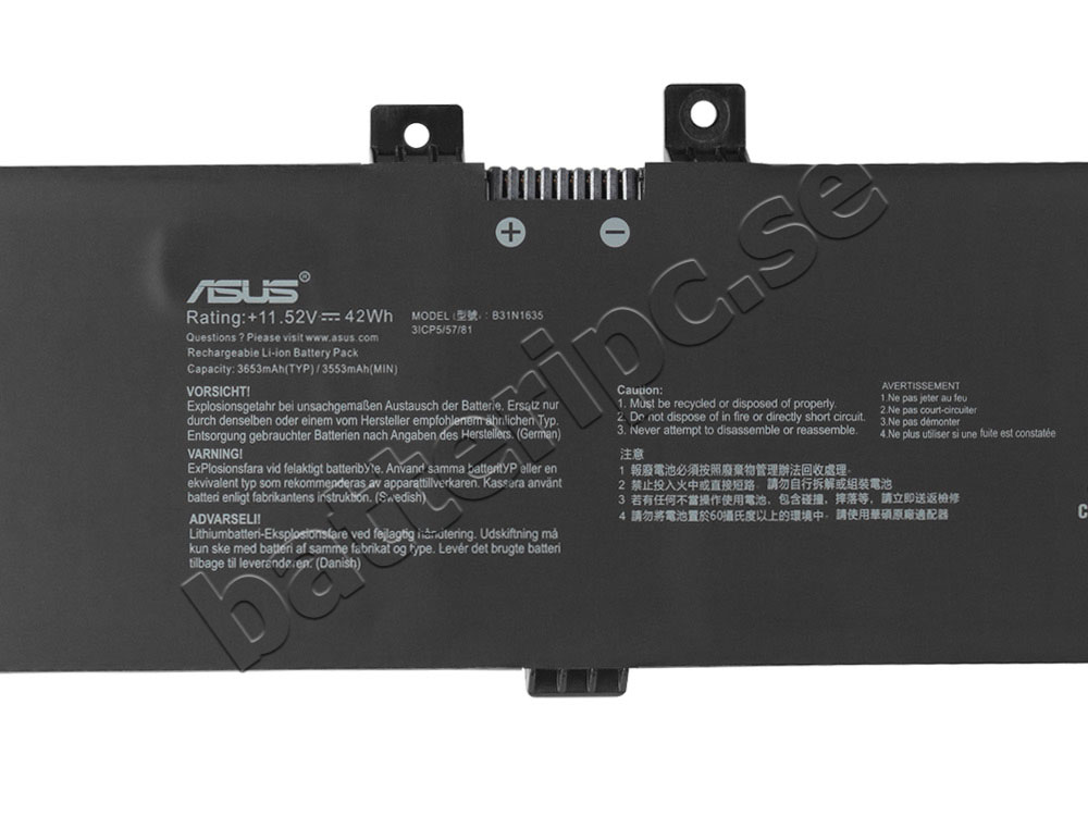 42Wh Asus 0B200-02560000 Original Batterier