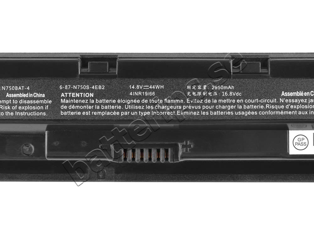 2950mAh 44Wh Batterier Clevo 6-87-N750S-4EB1