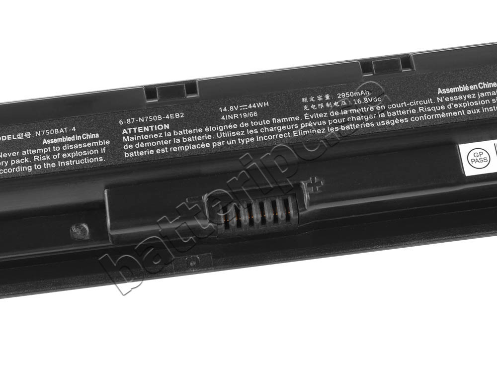 2950mAh 44Wh Batterier Clevo 6-87-N750S-4EB1