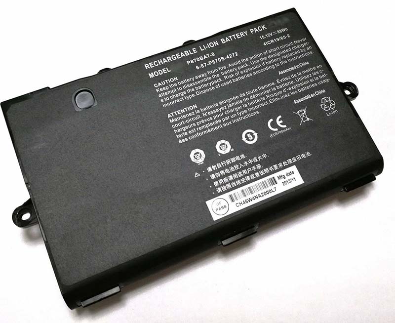 6000mAh 89Wh Batterier Clevo 6-87-P870S-4271