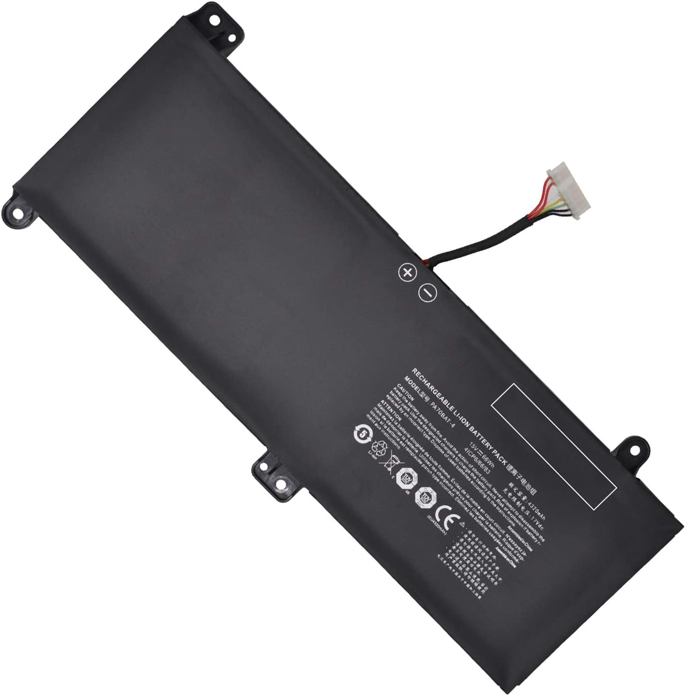 4320mAh 66Wh Batterier Clevo 4ICP6/66/83