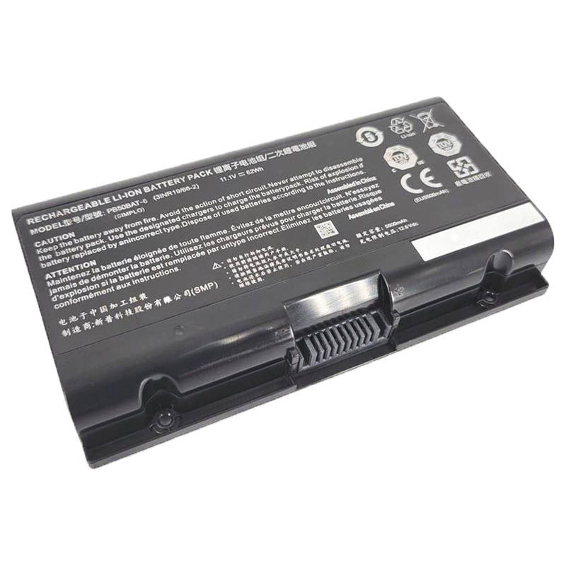 Batterier Clevo 6-87-PB50S-61D02 5500mAh 62Wh