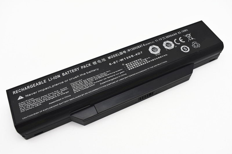 5600mAh 62.16Wh Batterier Clevo 6-87-W130S-4D7