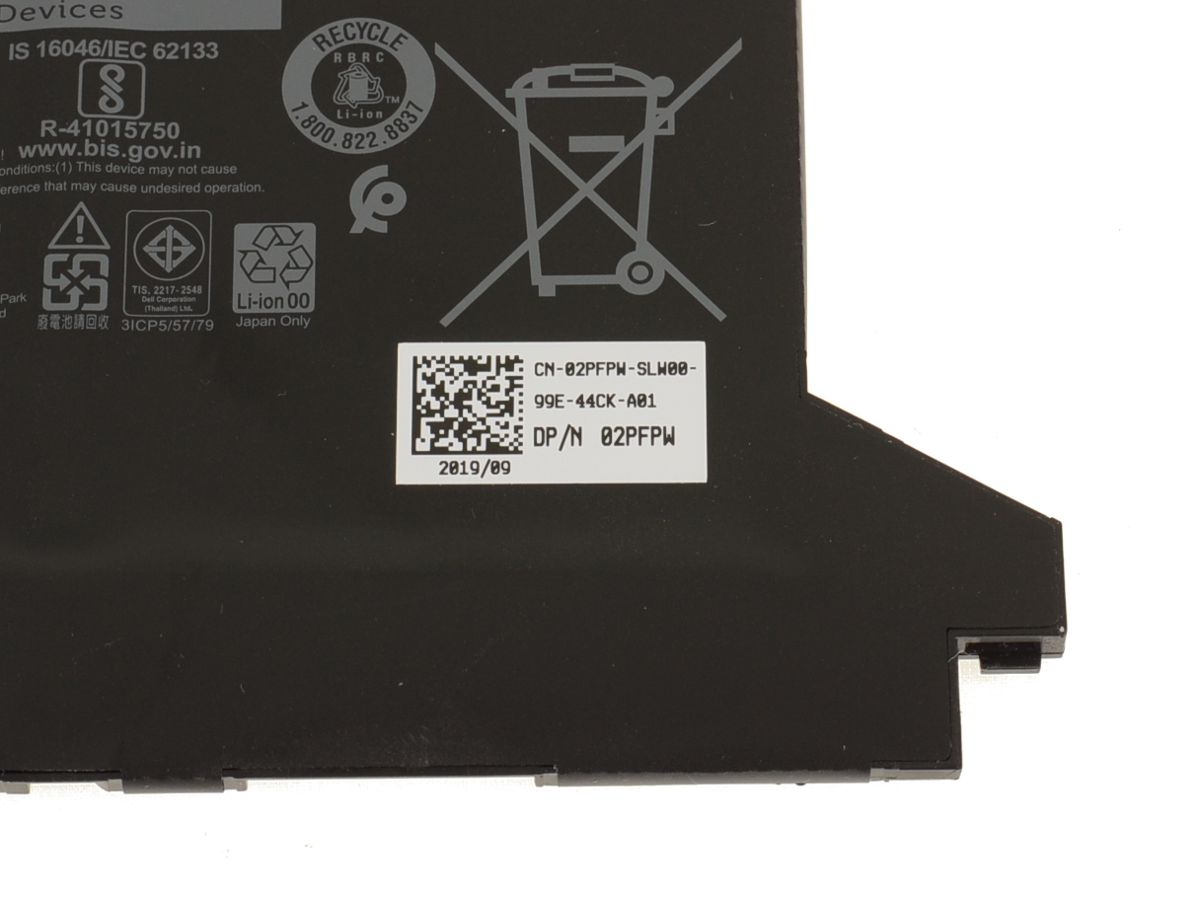 Original Batterier Dell Latitud 7400 P100G P100G001 3500mAh 42Wh