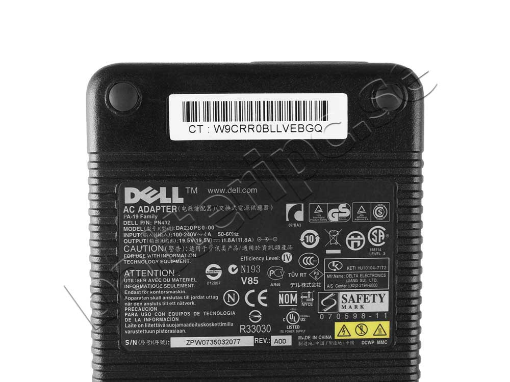 230W Dell DT878 PN402 Original AC Adapter Laddare