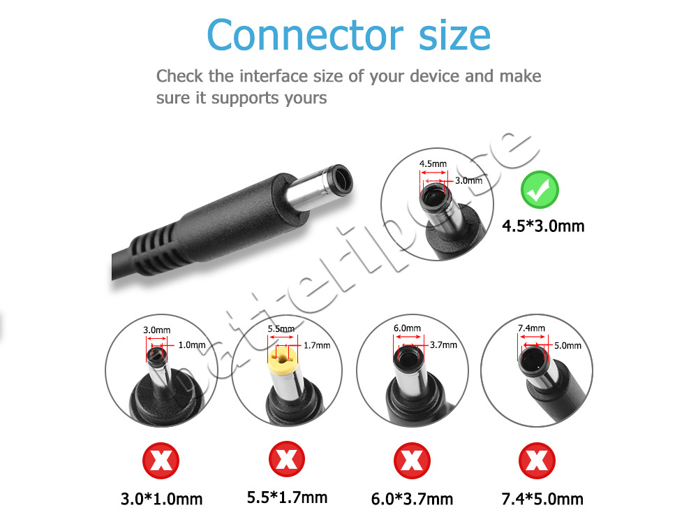 45W Dell Inspiron 11 3168 P25T Original AC Adapter Laddare