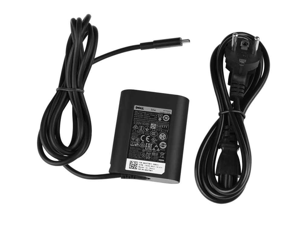 30W USB-C Dell FTHM3 RDYGF AC Adapter Laddare