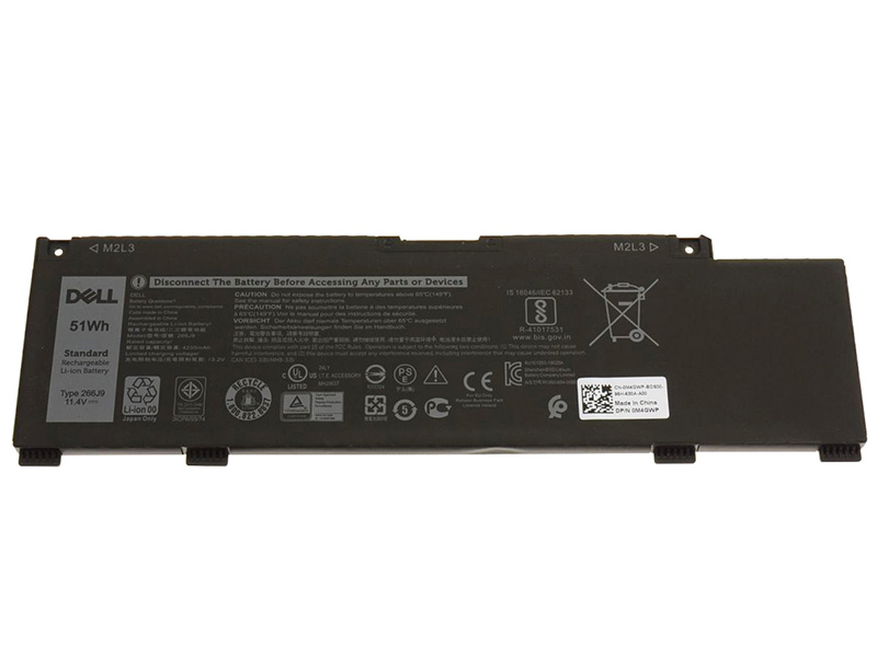 Original Batterier Dell Ins 15PR-1545BL 4255mAh 51Wh