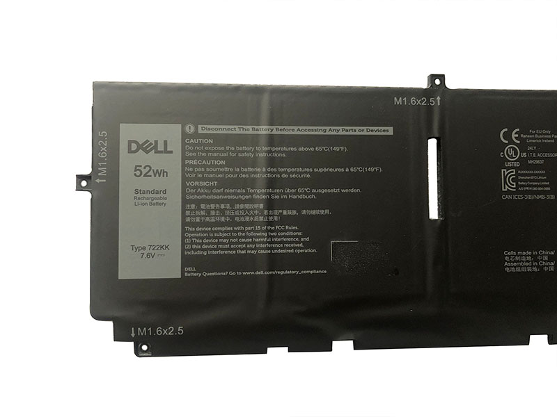 Original Batterier Dell XPS 13 9300 i5 FHD 6500mAh 52Wh