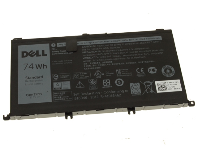 Original 74Wh Dell 357F9 Batterier