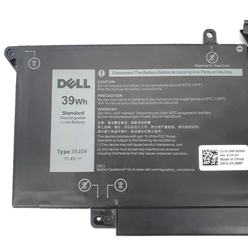 Original Batterier Dell 09YYF 35J09 7YX5Y W65XD YJ9RP 3255mAh 39Wh