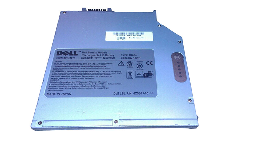 Original 4320mAh 48Wh Media Bay Batterier Dell 0M787 4R084 5P171