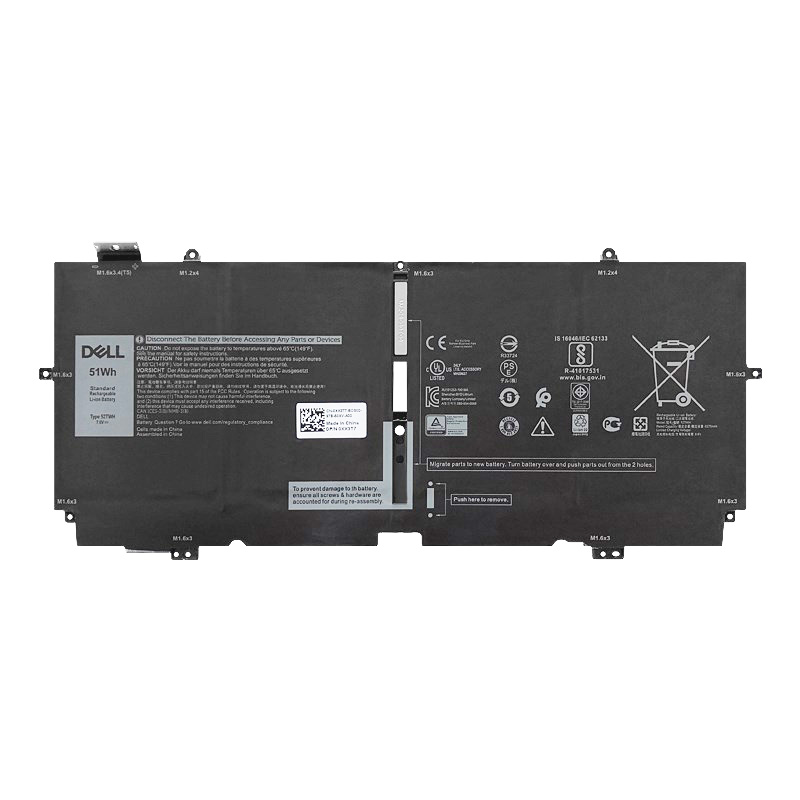 Original Batterier Dell X1W0D OX1W0D 6710mAh 51Wh - Klicka på bilden för att stänga