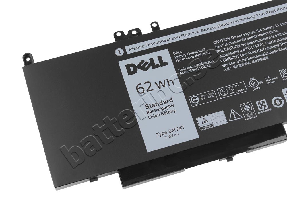 Original 62Wh Batterier Dell Latitud E5570-1R7HX