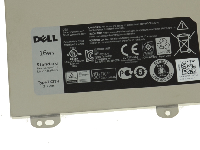 Original Batterier Dell Mötesplats 8 Proffs (3845) Tablet 4320mAh 16Wh