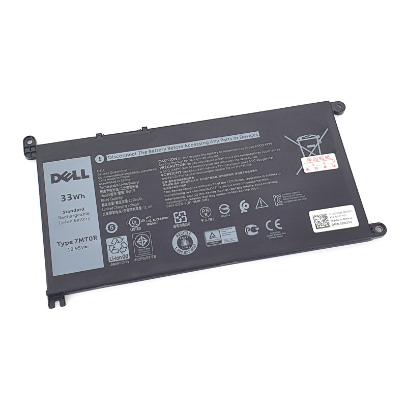 Original Batterier Dell 7MT0R 7MTOR DN33X RDNP5 2830mAh 33Wh