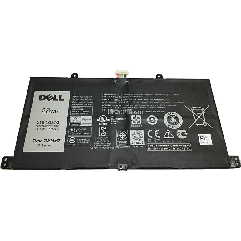 Original Batterier Dell 07WMM7 7WMM7 CFC6C RTY89 3760mAh 28Wh