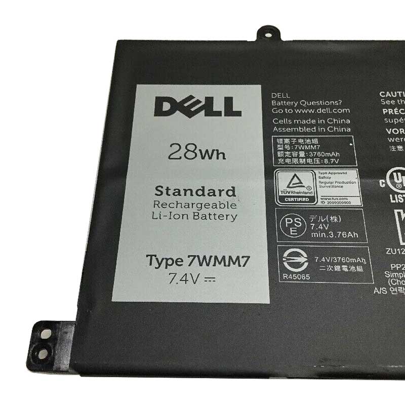 Original Batterier Dell 07WMM7 7WMM7 CFC6C RTY89 3760mAh 28Wh