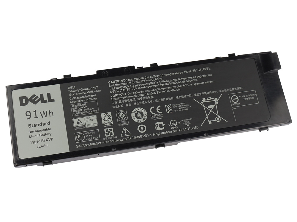 Original Batterier Dell Precision M7720 91Wh - Klicka på bilden för att stänga