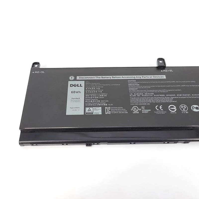 Original Batterier Dell Precision 7760 5667mAh 68Wh