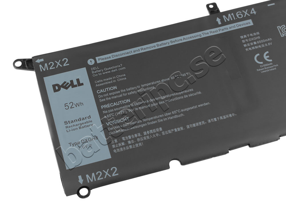 Original Batterier Dell XPS 13 9305 6500mAh 52Wh