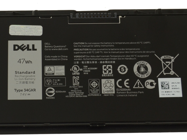 47Whr Dell 451-BBFS G0G2M Original Batterier