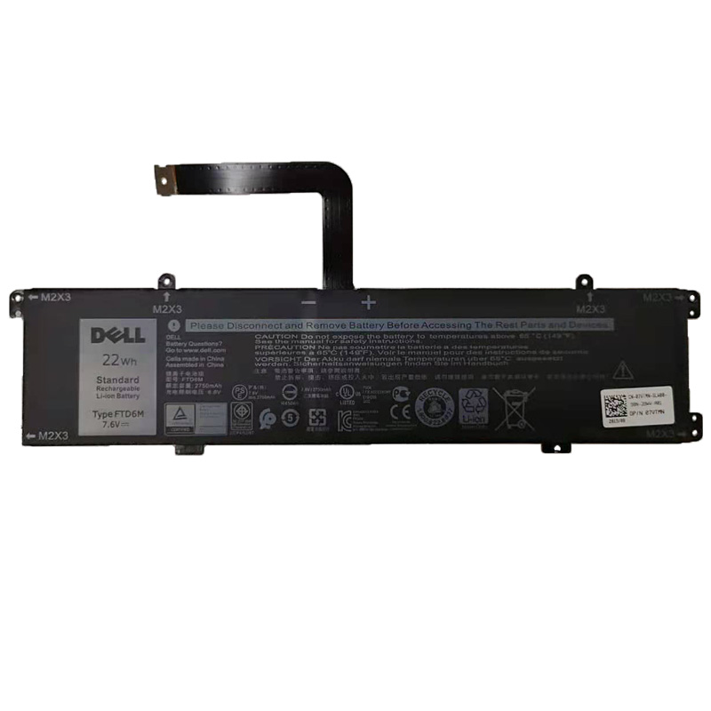 Original Batterier Dell 6HHW5 FTD6M 2750mAh 22Wh