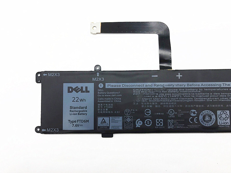 Original Batterier Dell K17M K17M-BK-US Keyboard Battery 2750mAh 22Wh