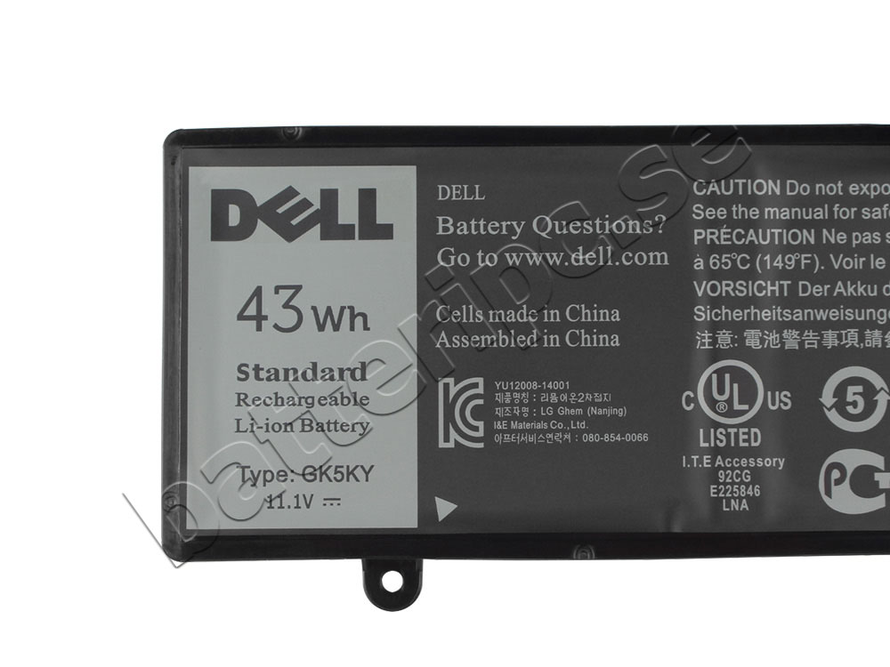 Original 43Wh Dell Inspiron 11 3152 Batterier