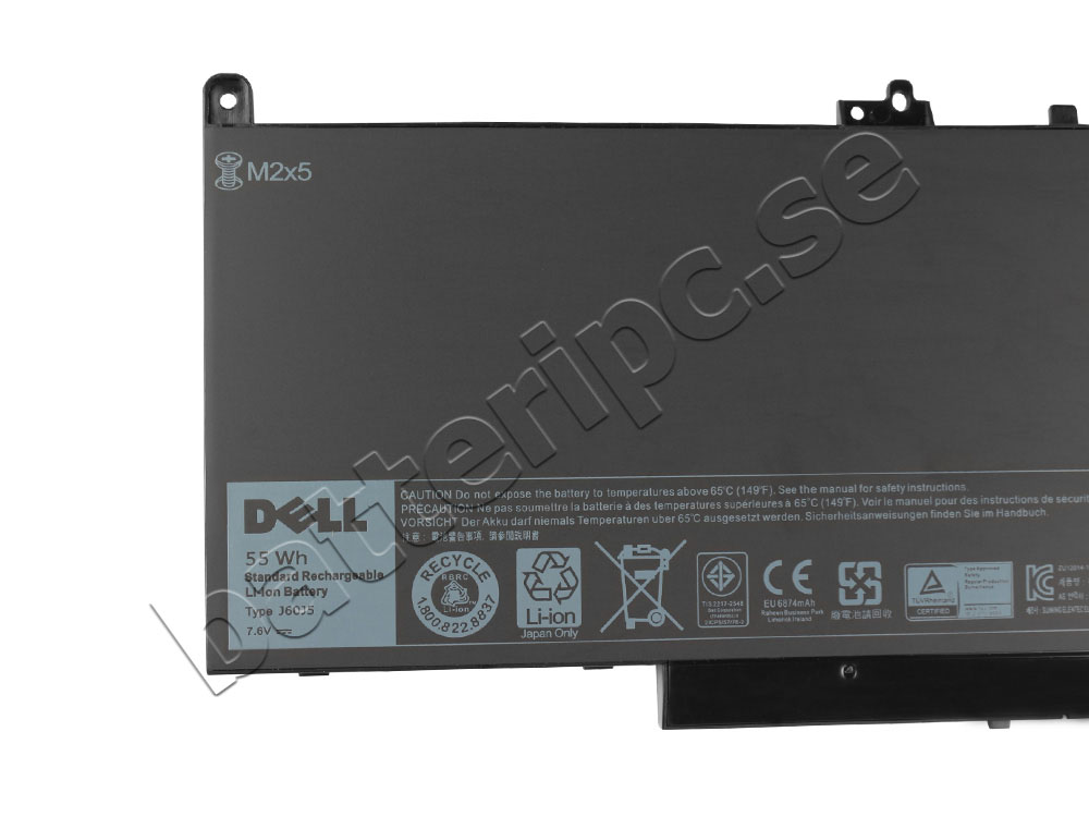 Original 7080mAh 55Wh Batterier Dell Latitud 12 E7270-751C6