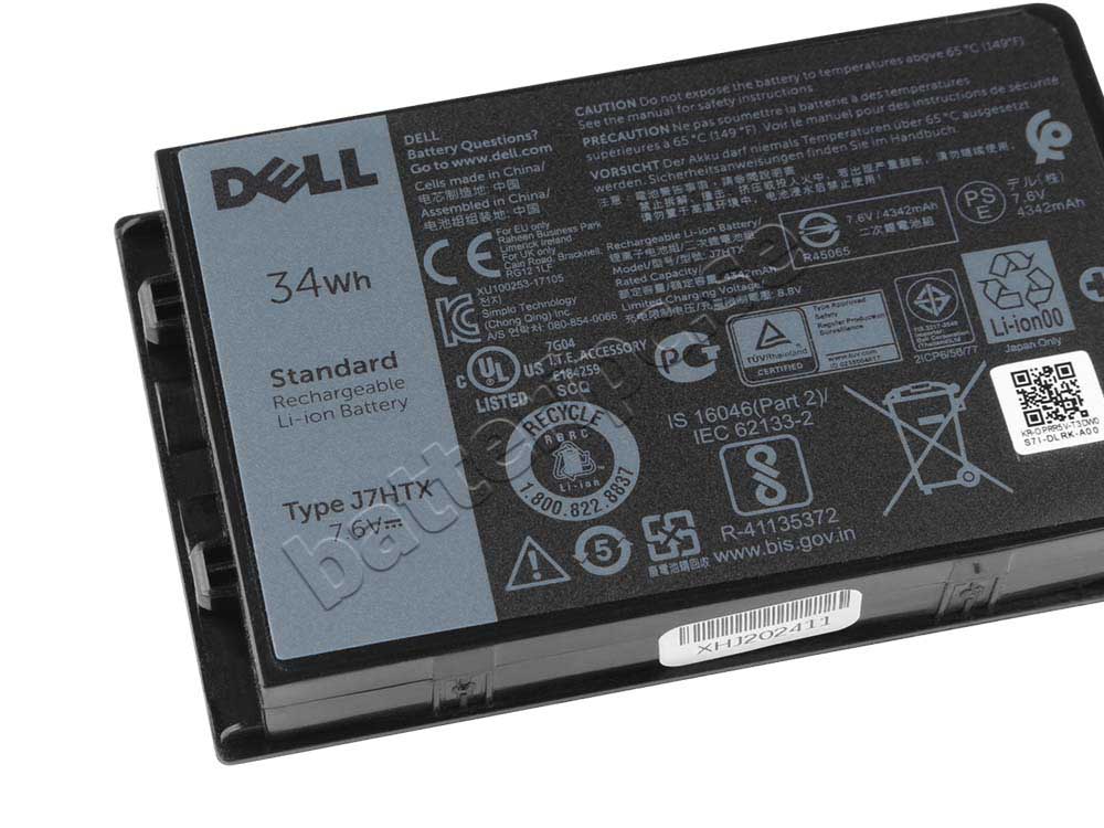 Original 4342mAh 34Wh Batterier Dell 451-BCDH J82G5