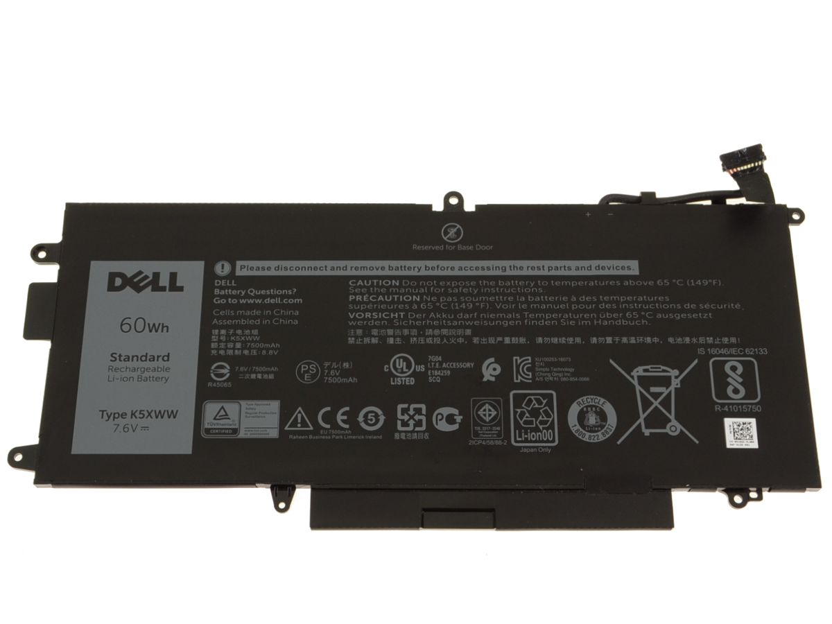 Original 7890mAh 60Wh Batterier Dell K5XWW 0K5XWW N18GG