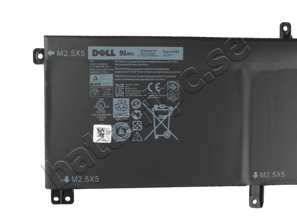 Original 91WHr Batterier Dell 451-BBFI 245RR