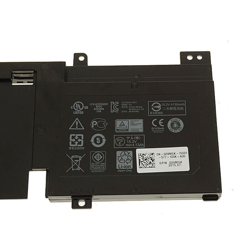 Original Batterier Dell 02P9KD 062N2T 0N1WM4 4130mAh 62Wh