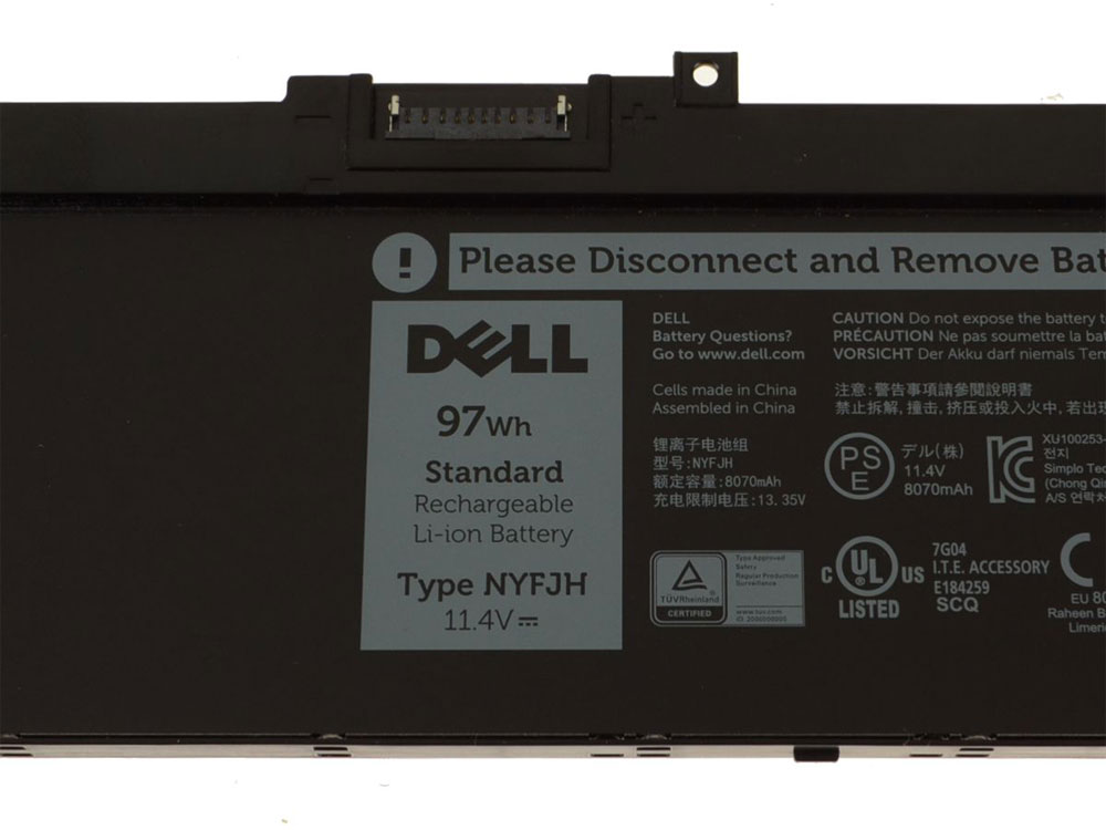 Original Batterier Dell Precision 7730-8JMT5 97Wh