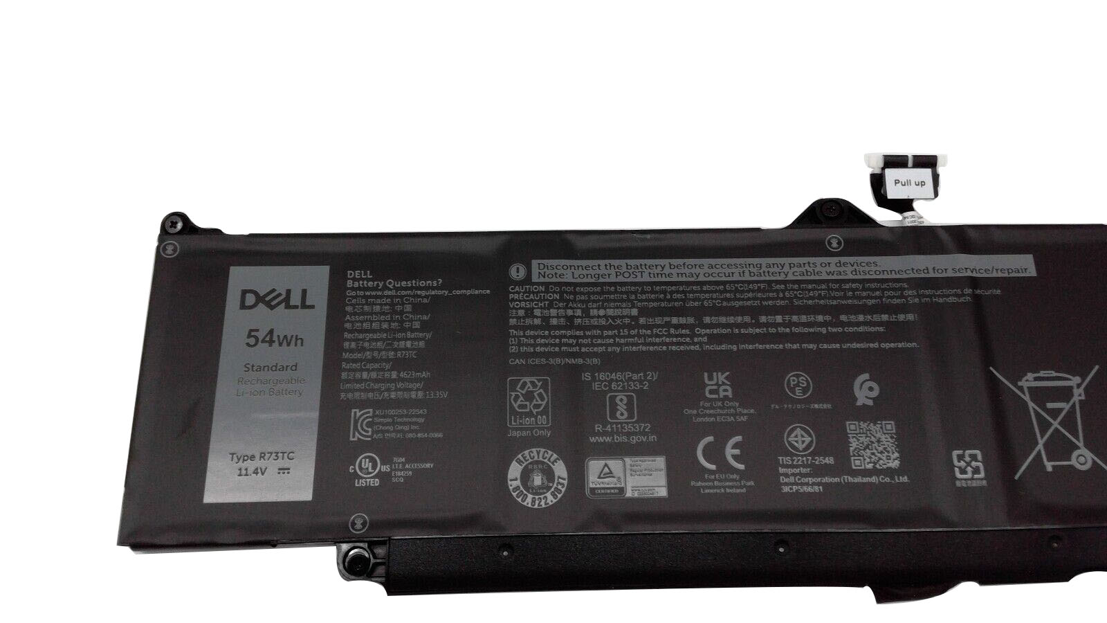 Original Batterier Dell Latitud 5350 2-in-1 P182G P182G001 4623mAh 54Wh