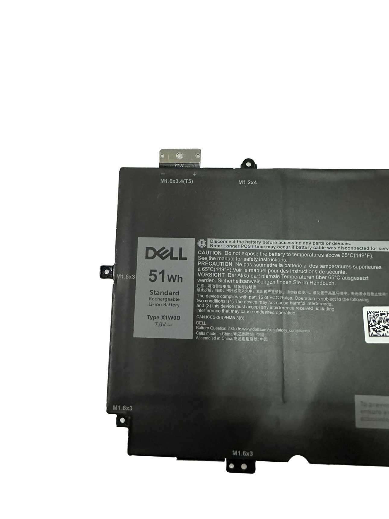 Original Batterier Dell XPS 13 9310 2-in-1 6710mAh 51Wh