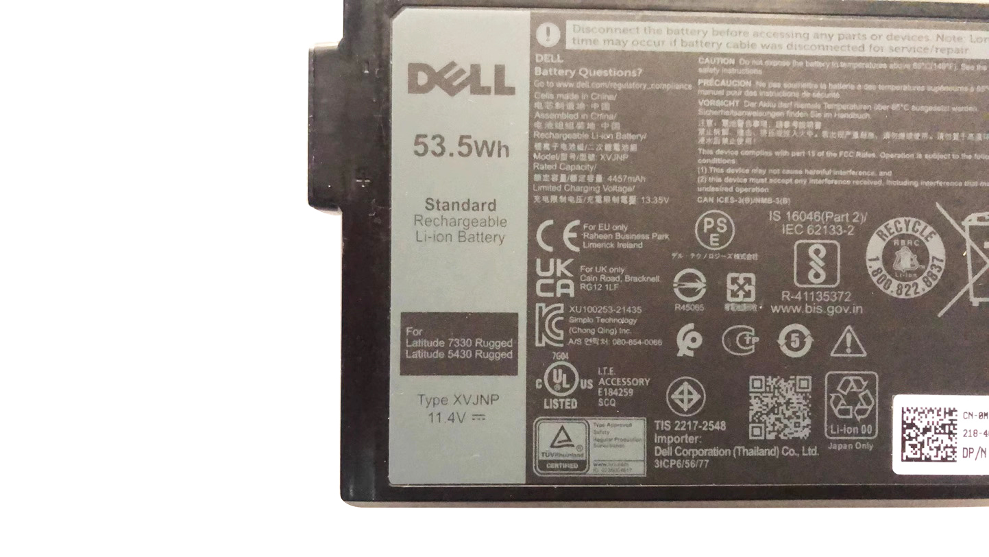 Original Batterier Dell Proffs Rugged 13 RA13250 P149G P149G002 4457mAh 53.5Wh