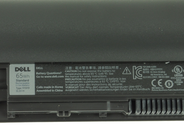 Original 5700mAh 65Wh Batterier Dell YFDF9